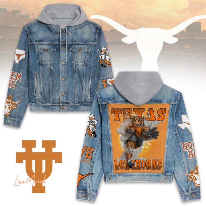 Texas Longhorns Hooded Denim Jacket LDN1141