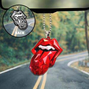 The Rolling Stones Custom Shape 2-sided Acrylic Car Ornament GOM1242