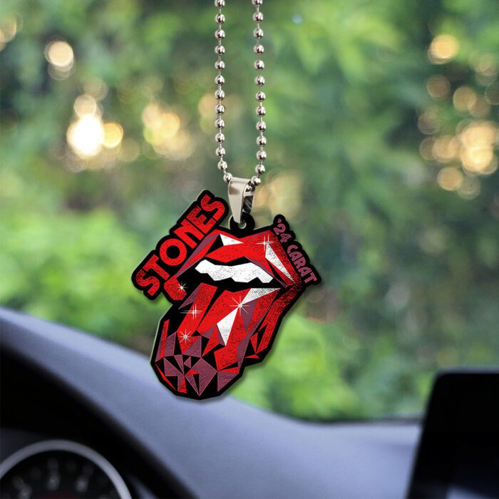 The Rolling Stones Custom Shape 2-sided Acrylic Car Ornament GOM1260