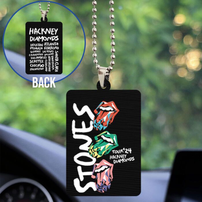 The Rolling Stones Custom Shape 2-sided Acrylic Car Ornament GOM1274