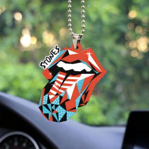 The Rolling Stones Custom Shape 2-sided Acrylic Car Ornament GOM1278