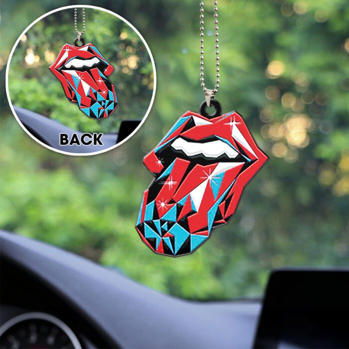 The Rolling Stones Custom Shape 2-sided Acrylic Car Ornament GOM1280