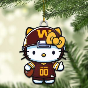 Washington Commanders Hello Kitty NFL Personalized Ornament For Fans WOM1174