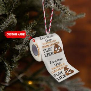 Washington Commanders In Case NFL Teams Play Like Shit Super Bowl Gag Gift Personalized Ornament WOM1205