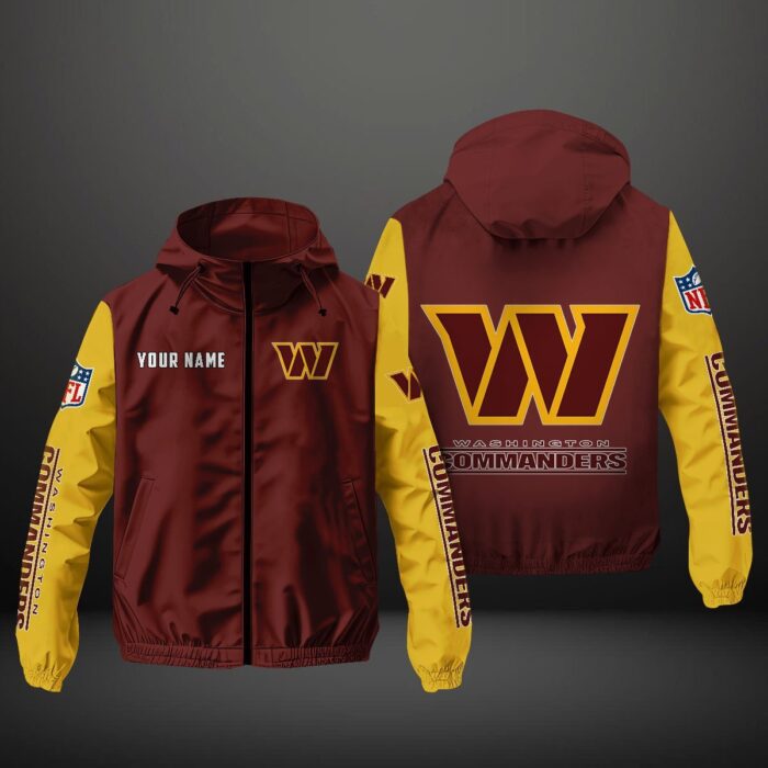 Washington Commanders NFL Personalized Windbreaker Outdoor Jacket WBJ3063