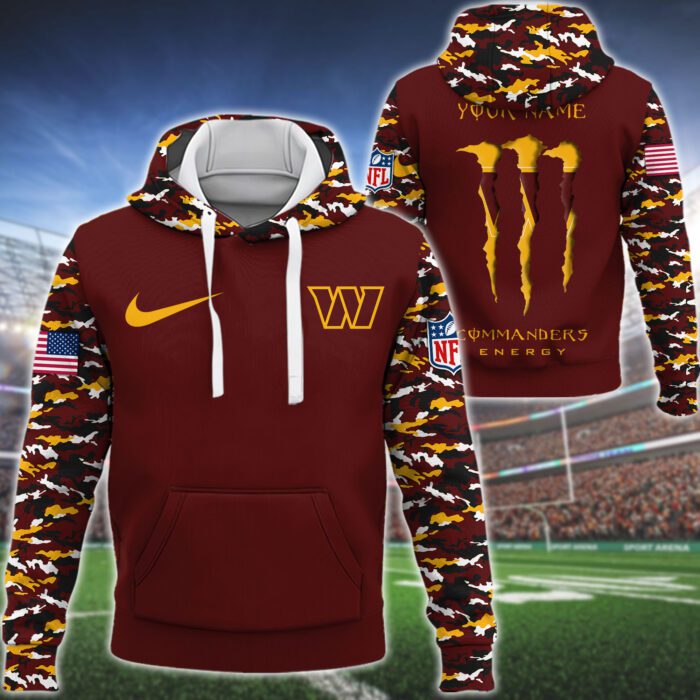 Washington Commanders NFL Swoosh Camo Pullover Hoodie GHW3067