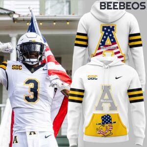 Appalachian State Mountaineers American White Unisex Hoodie HBB1050