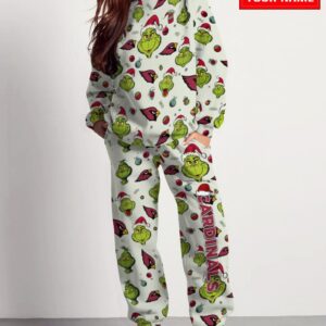 Arizona Cardinals Personalized NFL Grinch Pattern Sweater And Sweatpants  CHS1096