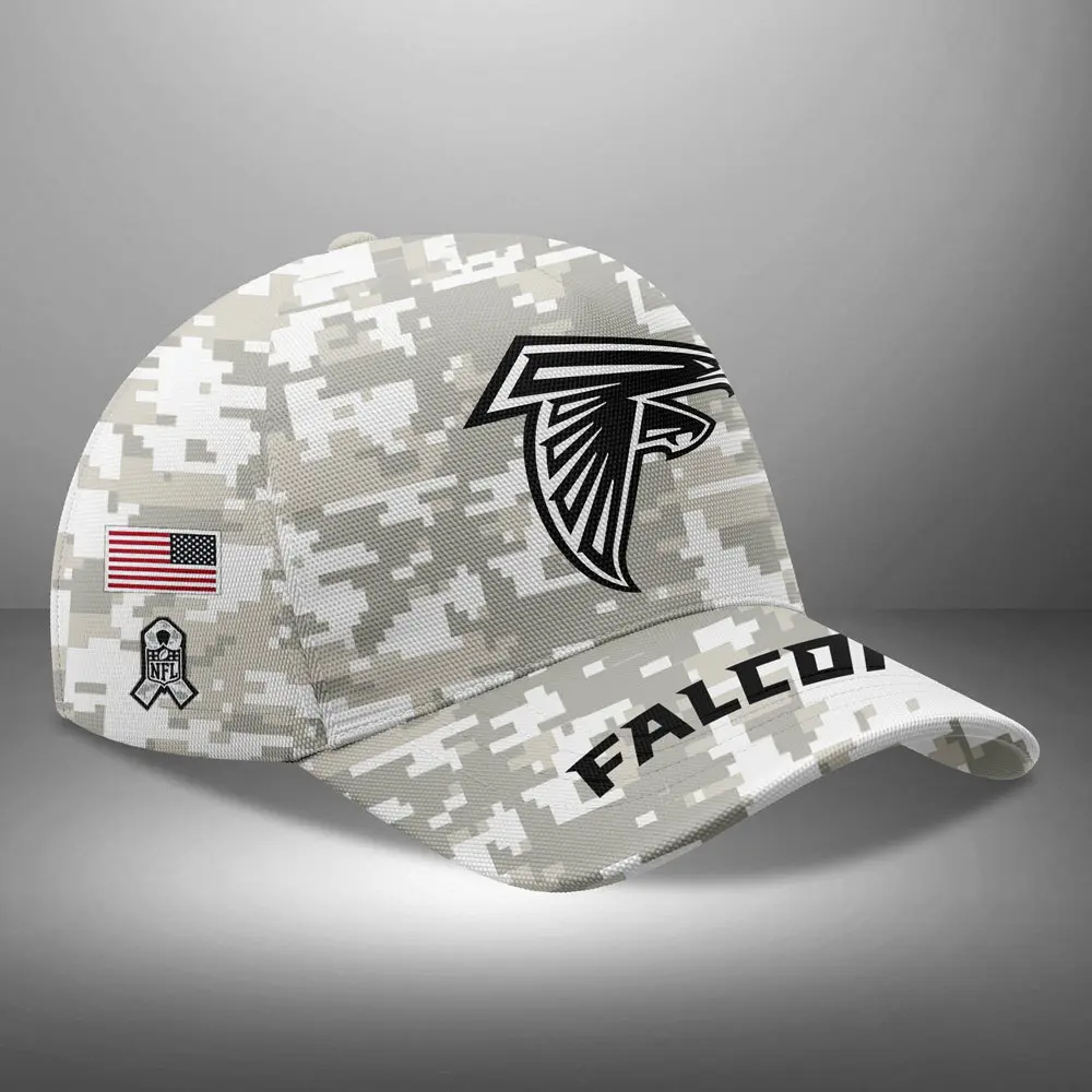 Atlanta Falcons NFL Arctic Camo 2024 Salute to Service Custom Name And Year Classic Cap WCC1002