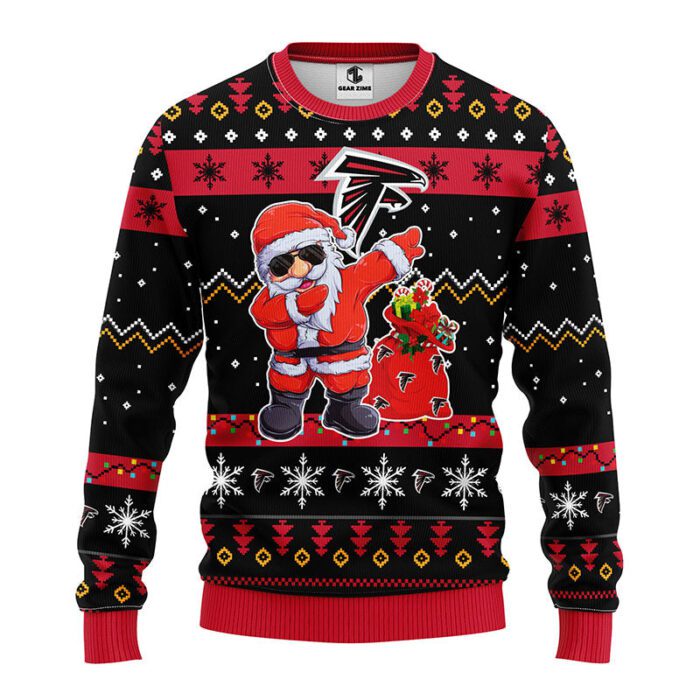 Atlanta Falcons NFL Dabbing Santa Claus Ugly Christmas Sweater FUL1095