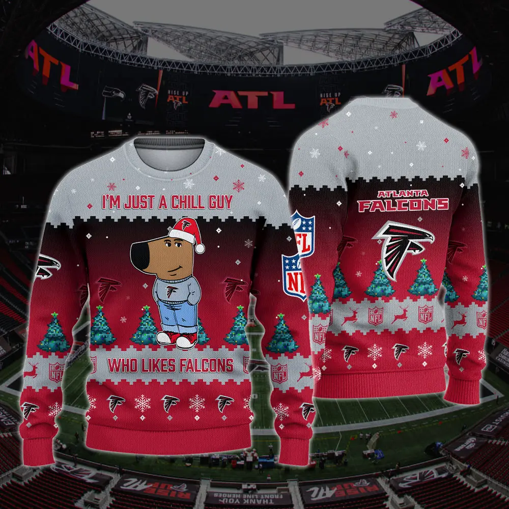 Atlanta Falcons NFL I'm Just A Chill Guy Funny Ugly Sweater