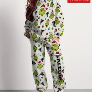 Atlanta Falcons Personalized NFL Grinch Pattern Sweater And Sweatpants  CHS1098