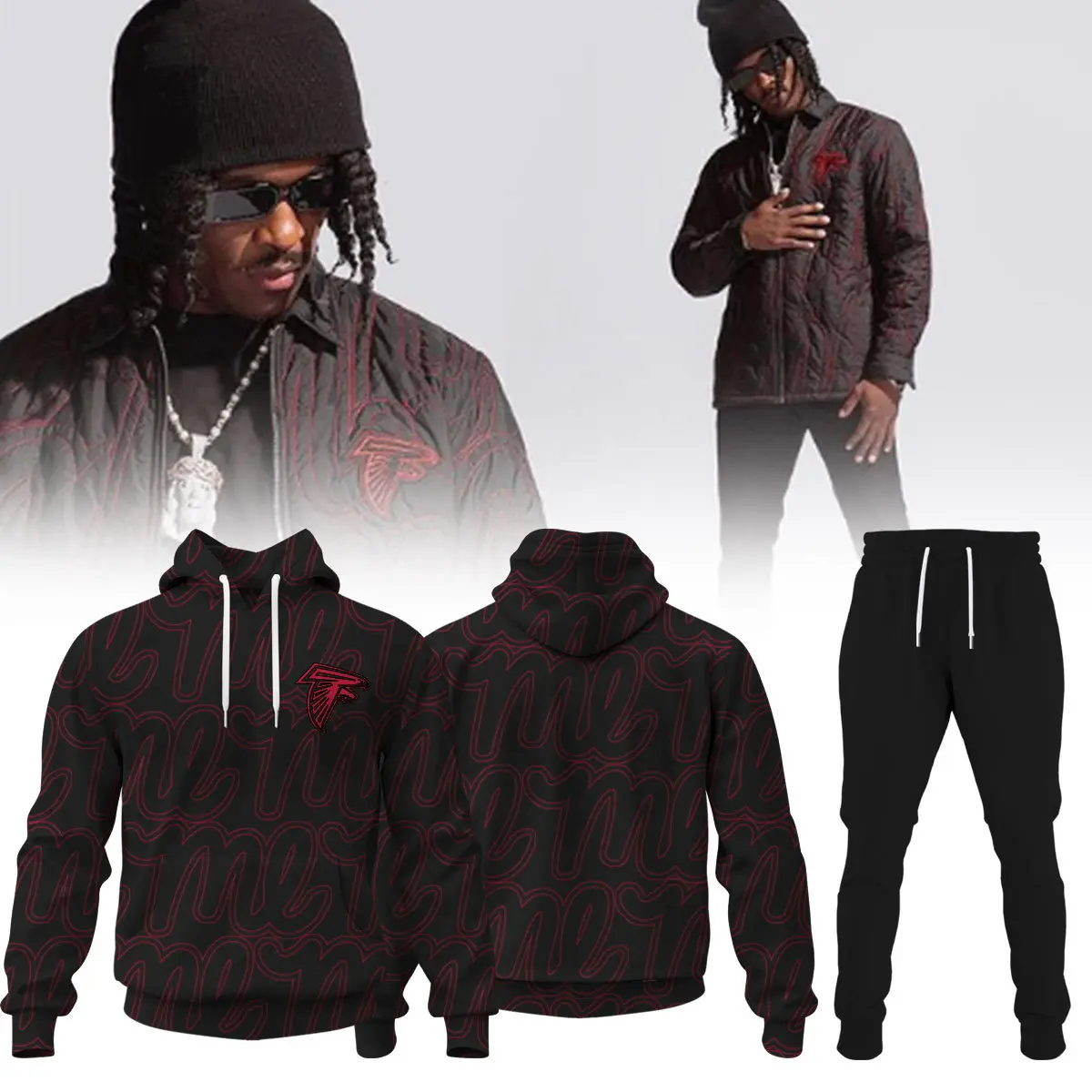 Atlanta Falcons x Mifland Hoodie Joggers Set WBH5082