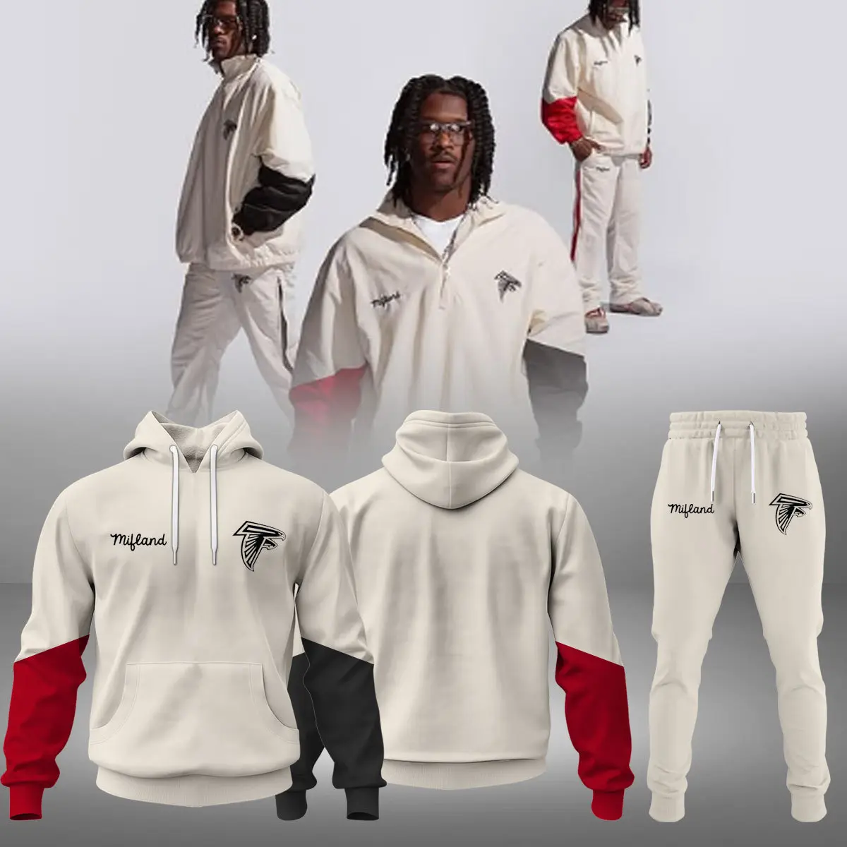 Atlanta Falcons x Mifland Hoodie Joggers Set WBH5083