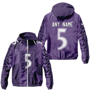 Baltimore Ravens NFL Specialized City Edition 2024/25 Windbreaker Outdoor Jacket Personalized Letters Number