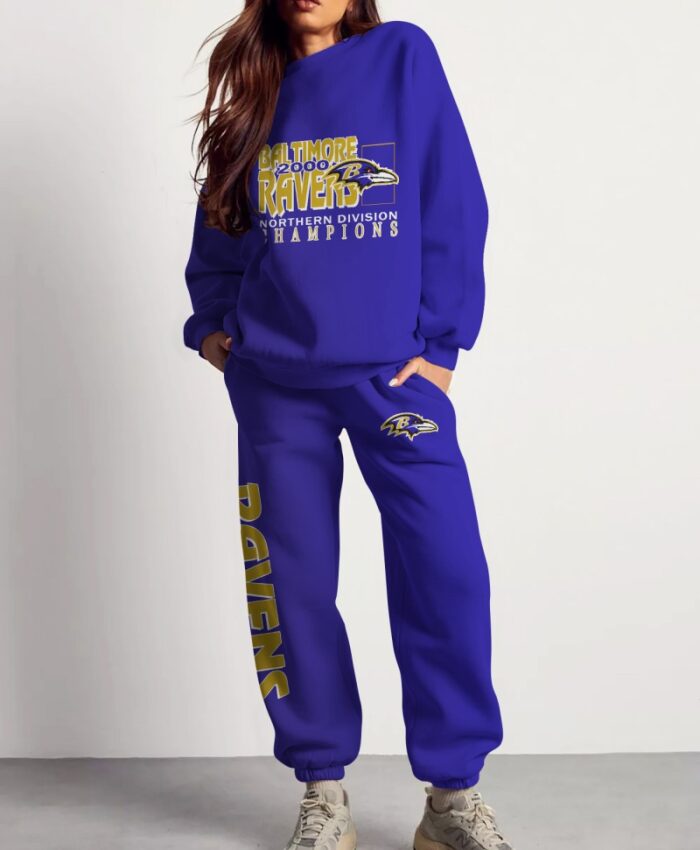 Baltimore Ravens Sweatsuit Combo 3D Sweatshirt and Sweatpants CSP1869