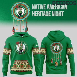 Boston Celtics Native American Heritage Month Green Unisex Hoodie WBH5026