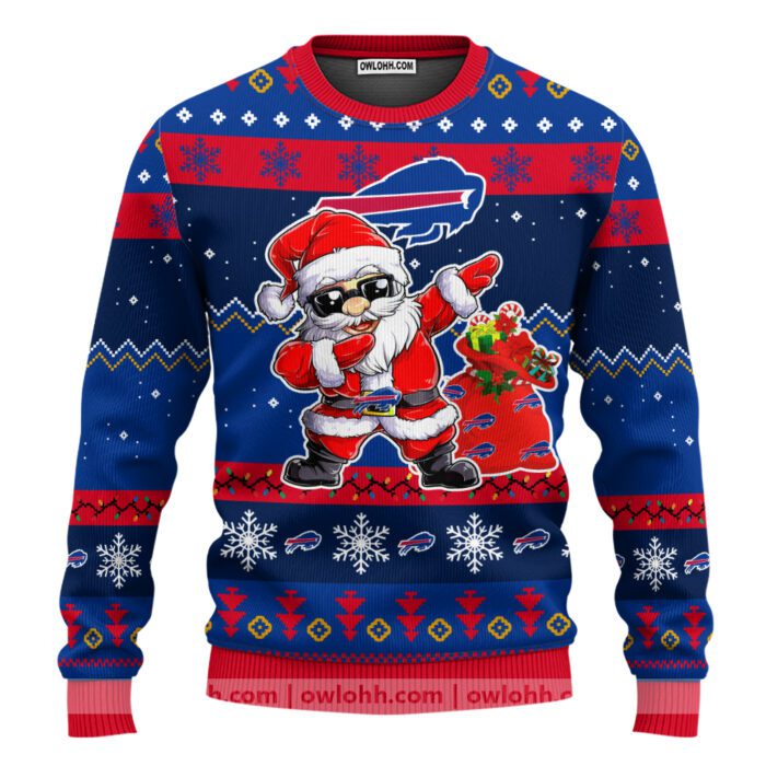 Buffalo Bills NFL Dabbing Santa Claus Ugly Christmas Sweater FUL1093