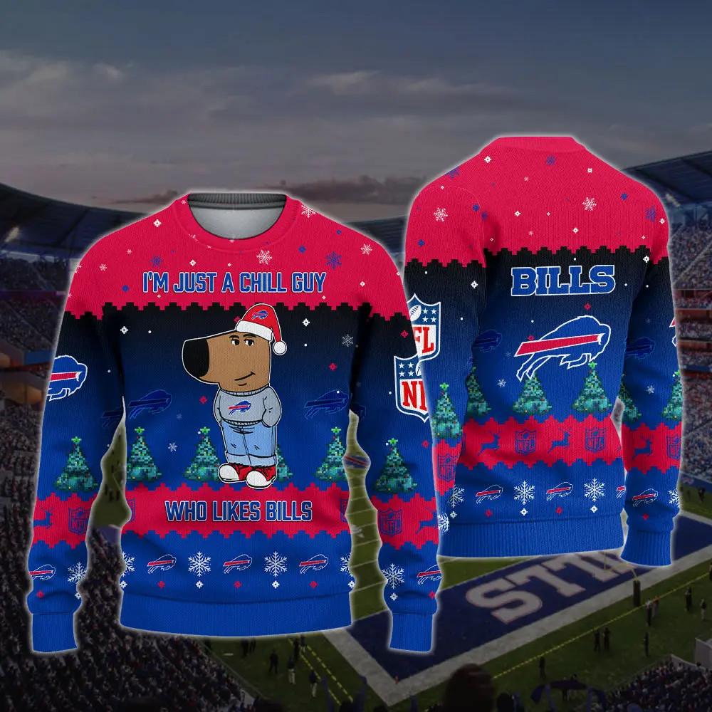 Buffalo Bills NFL I'm Just A Chill Guy Funny Ugly Sweater