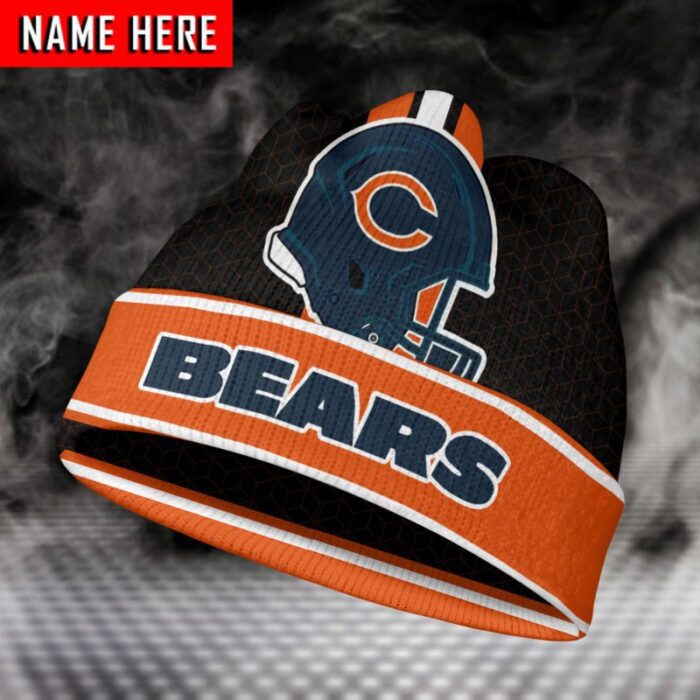 Chicago Bears Personalized Wool Beanie Hat WBH1017
