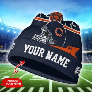 Chicago Bears Personalized Wool Beanie Hat WBH1018
