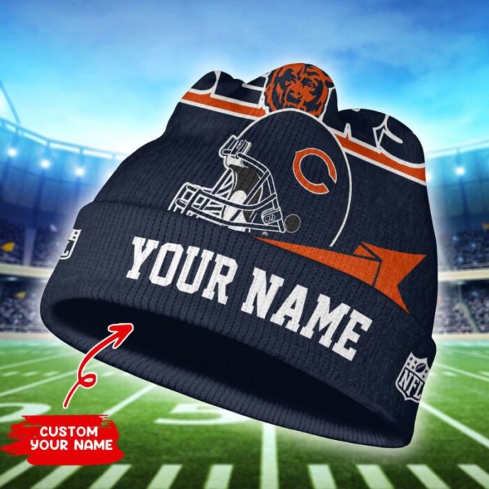 Chicago Bears Personalized Wool Beanie Hat WBH1018