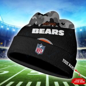 Chicago Bears Personalized Wool Beanie Hat WBH1022