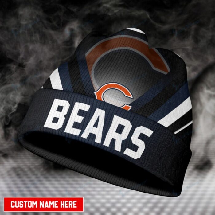Chicago Bears Personalized Wool Beanie Hat WBH1023