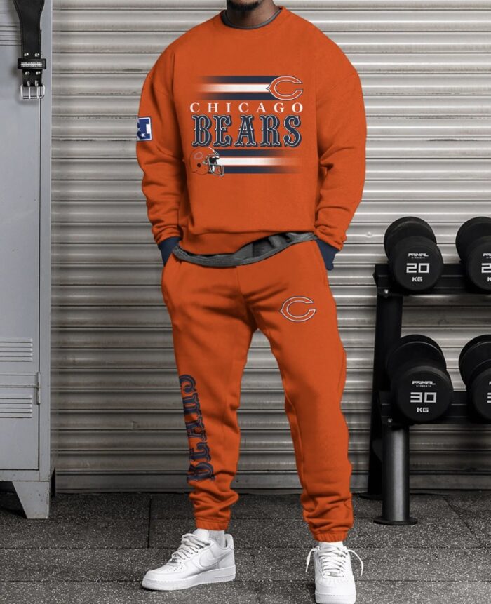 Chicago Bears Sweatsuit Combo 3D Sweatshirt and Sweatpants CSP1880