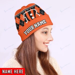 Cincinnati Bengals Personalized Wool Beanie Hat WBH1114