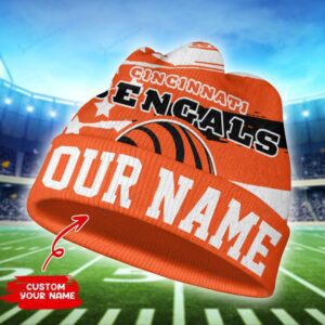 Cincinnati Bengals Personalized Wool Beanie Hat WBH1119