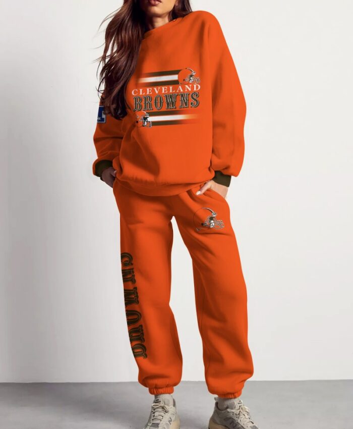 Cleveland Browns Sweatsuit Combo 3D Sweatshirt and Sweatpants CSP1823