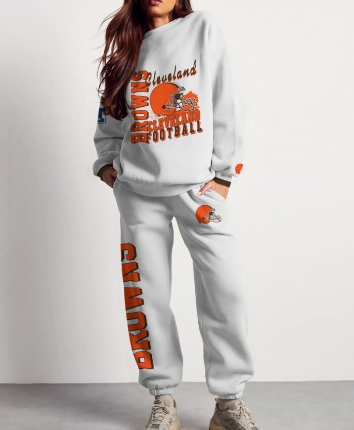 Cleveland Browns Sweatsuit Combo 3D Sweatshirt and Sweatpants CSP1834