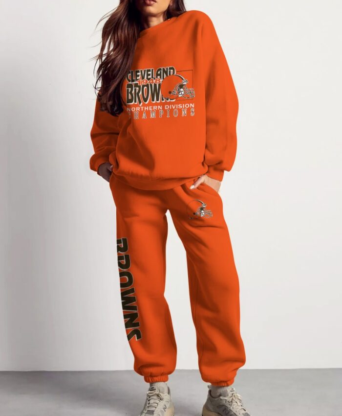 Cleveland Browns Sweatsuit Combo 3D Sweatshirt and Sweatpants CSP1835