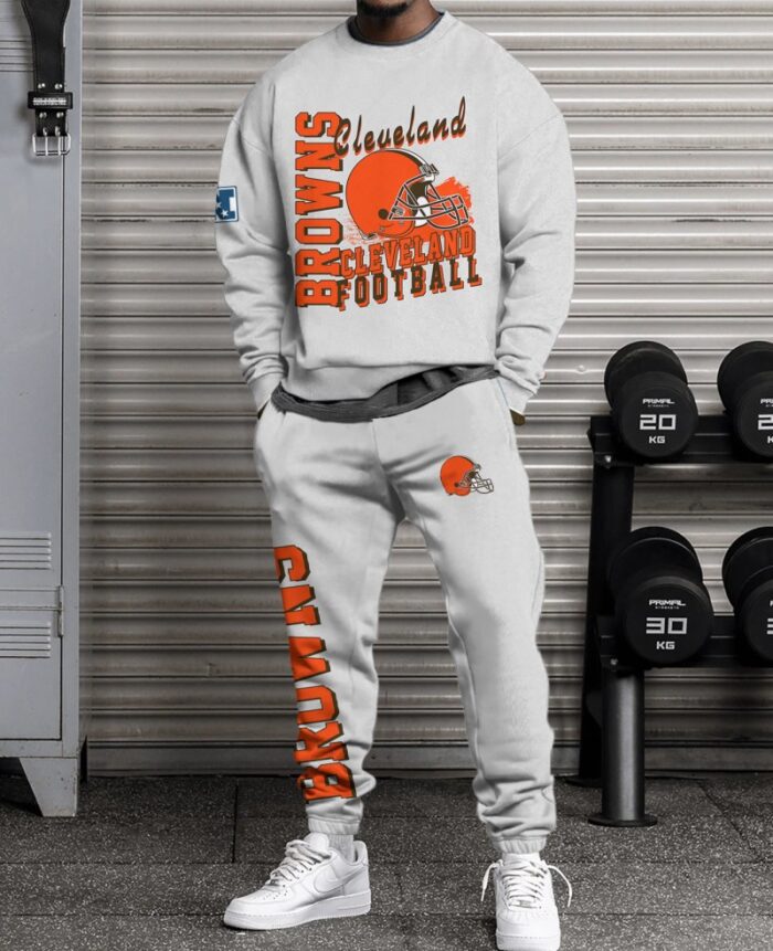 Cleveland Browns Sweatsuit Combo 3D Sweatshirt and Sweatpants CSP1839