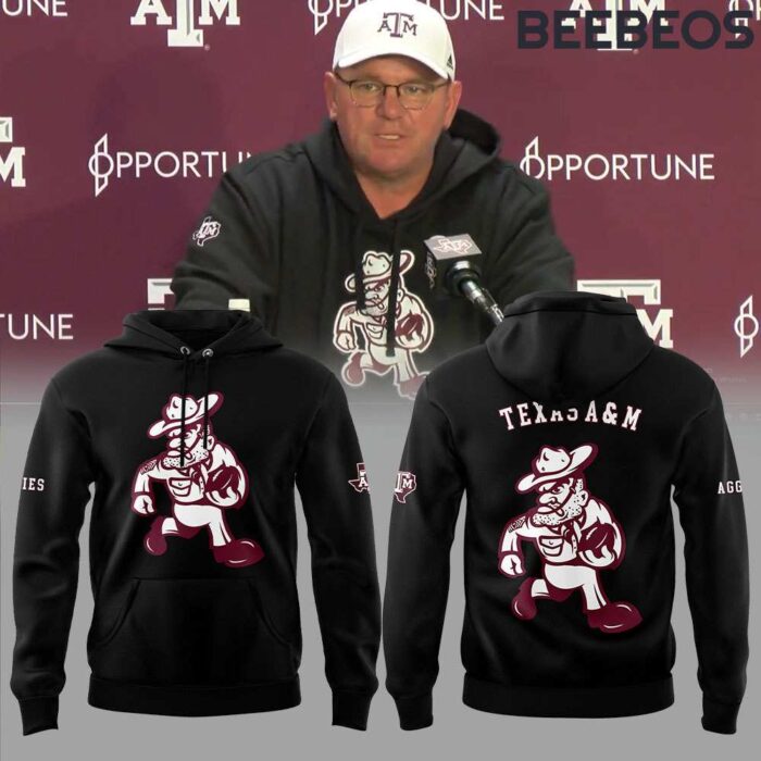 Coach Mike Elko Texas A&M Aggies Football Black Unisex Hoodie HBB1106