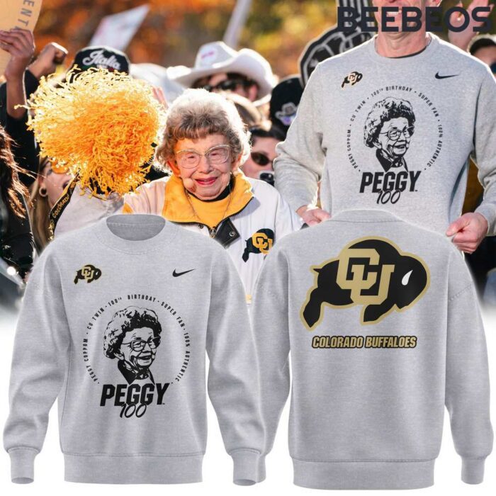 Colorado Buffaloes Happy 100th Birthday Miss Peggy Sweatshirt BBS1019