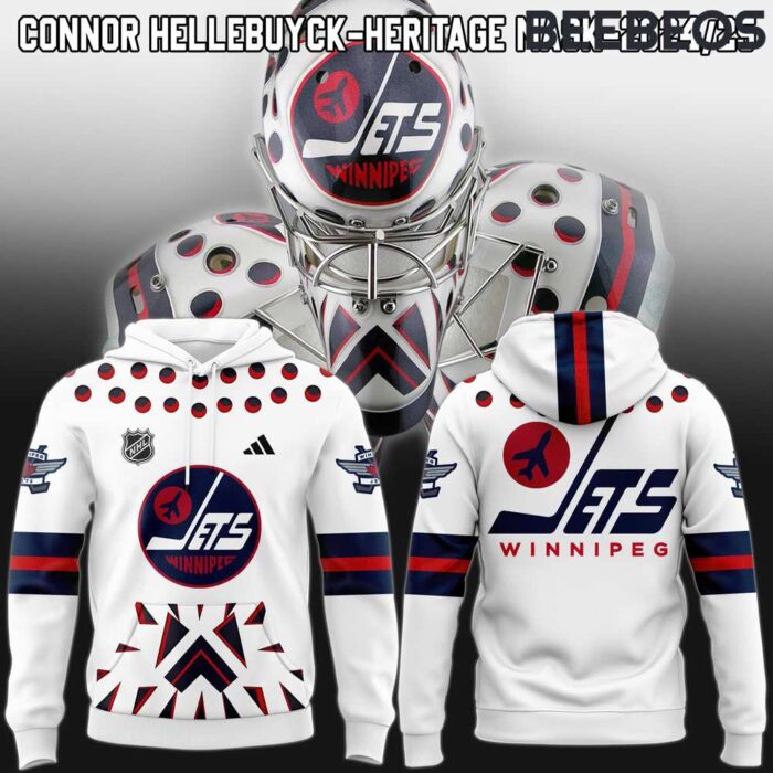 Connor Hellebuyck's Winnipeg Jets 2024-25 Heritage Unisex Hoodie HBB1162