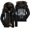 Dallas Cowboys NFC East 2023 Champions Unisex Black Parka Jacket Fleece Coat Winter PJF1234