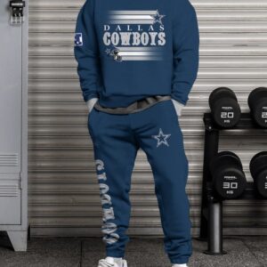 Dallas Cowboys Sweatsuit Combo 3D Sweatshirt and Sweatpants CSP1874