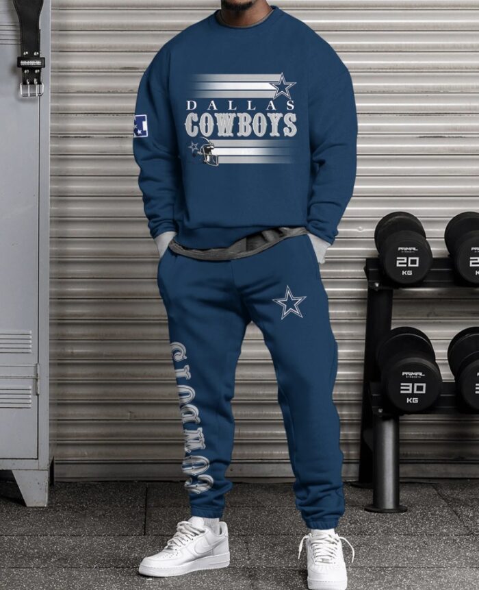 Dallas Cowboys Sweatsuit Combo 3D Sweatshirt and Sweatpants CSP1874