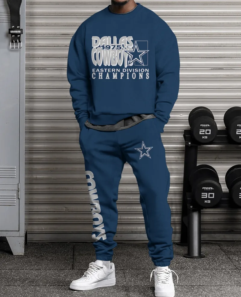 Dallas Cowboys Sweatsuit Combo 3D Sweatshirt and Sweatpants CSP1890