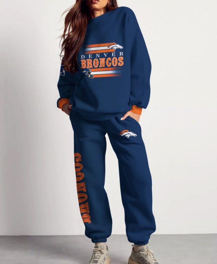 Denver Broncos Sweatsuit Combo 3D Sweatshirt and Sweatpants CSP1881