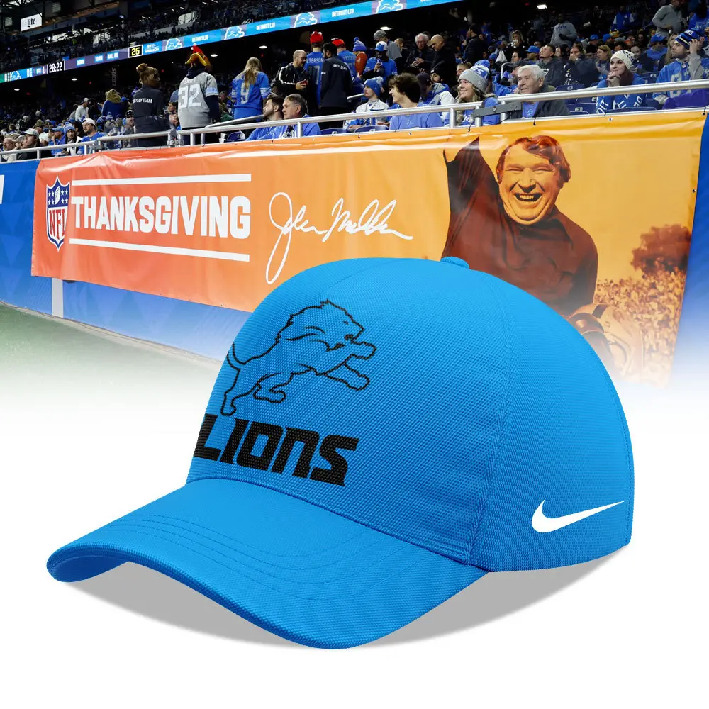 Detroit Lions Honors John Madden On Thanksgiving Classic Cap WBH5088