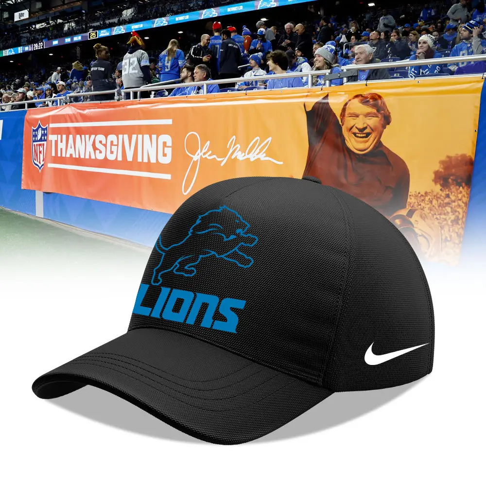 Detroit Lions Honors John Madden On Thanksgiving Classic Cap WBH5089