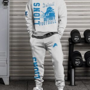 Detroit Lions Sweatsuit Combo 3D Sweatshirt and Sweatpants CSP1888