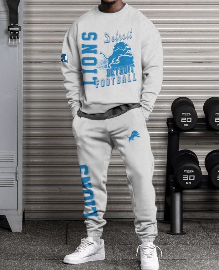 Detroit Lions Sweatsuit Combo 3D Sweatshirt and Sweatpants CSP1888