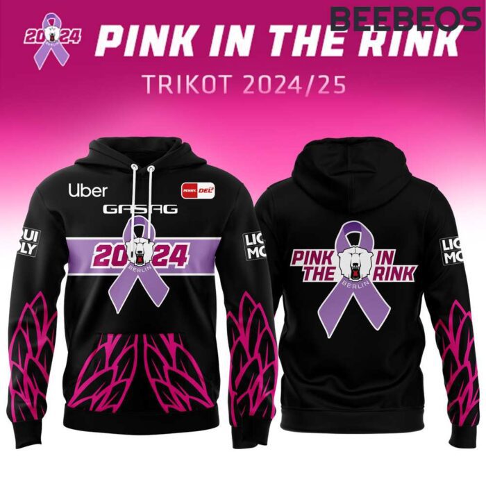 Eisbaren Berlin 2024 Breast Cancer Awareness Black Unisex Hoodie HBB1155