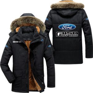 Ford F150 Hooded Fleece Parka Jacket Fleece Coat Winter Customize Name PJF1282