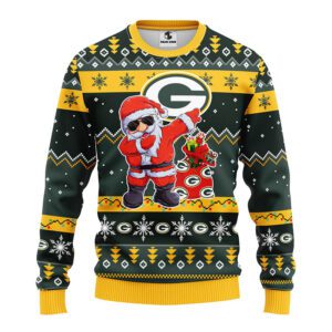 Green Bay Packers NFL Dabbing Santa Claus Ugly Christmas Sweater FUL1098